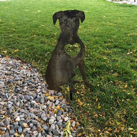 Dog Metal Yard Art Boxer Dog Hand Made Custom 